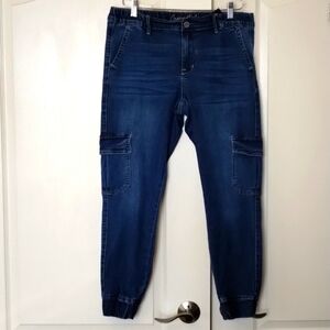 Copperflash Highrise jogger cargo pocket jeans size 6 oversized